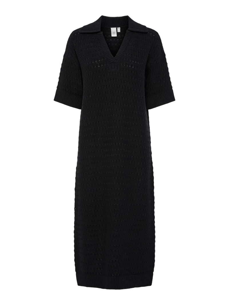 Yas Cibyl Midi Knit Dress - Black