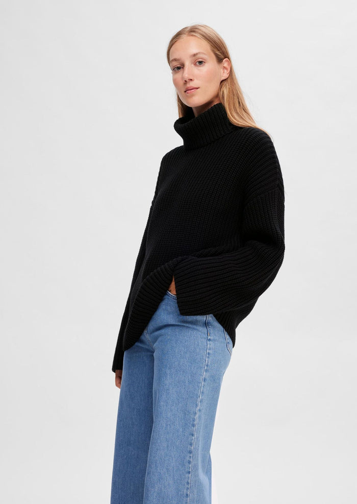 Selected Femme Selma Sefika Roll Neck - Black