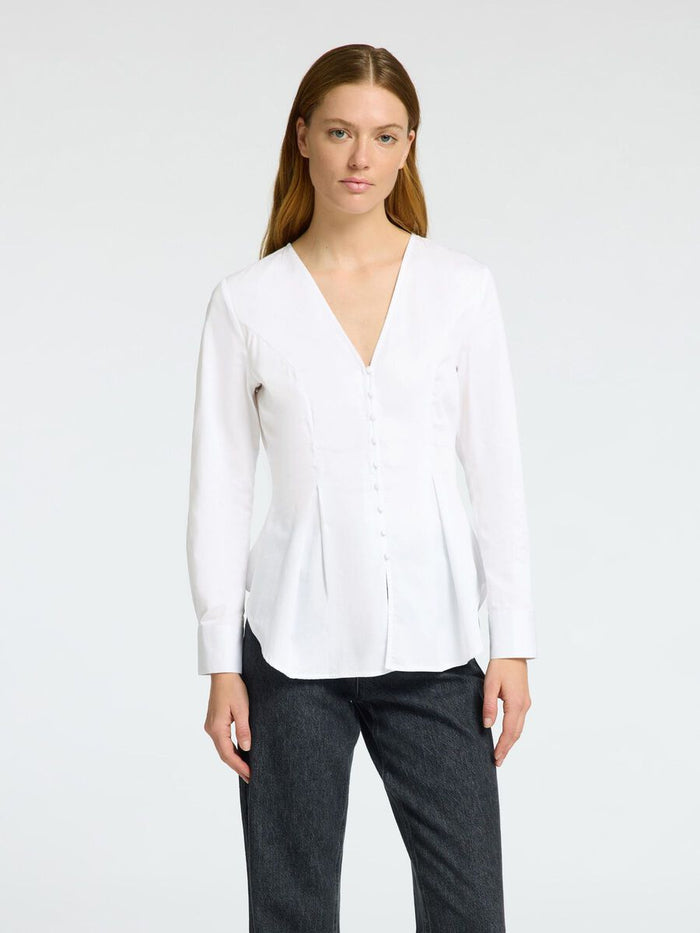 Selected Femme Naja Shirt - Bright White