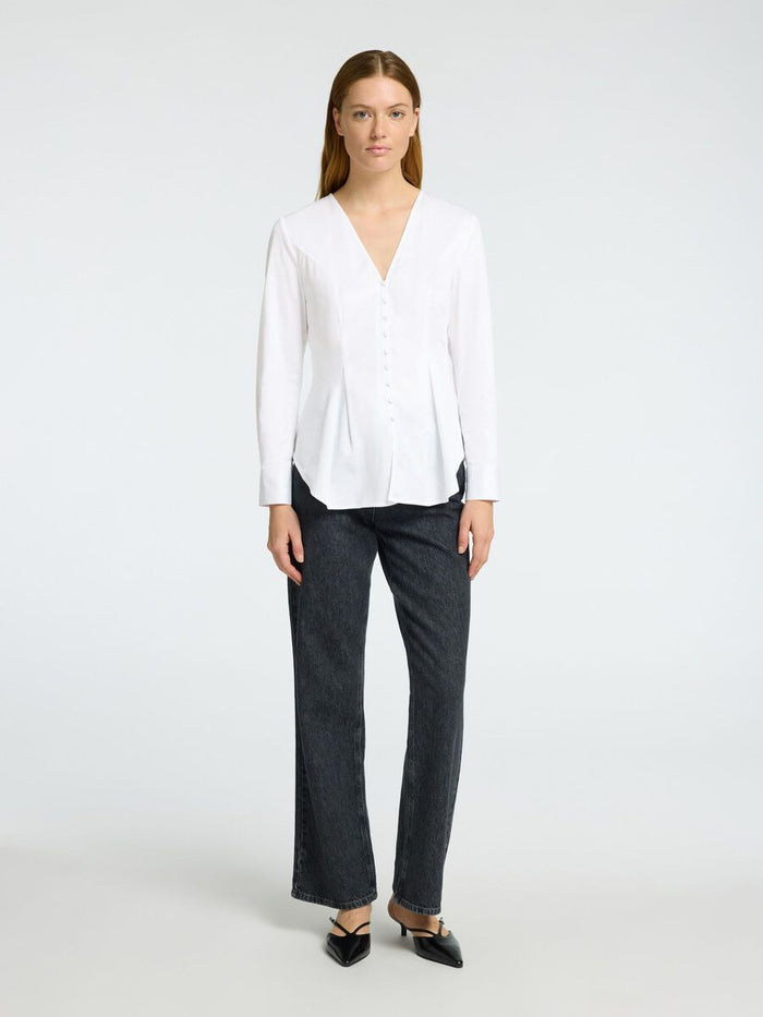 Selected Femme Naja Shirt - Bright White