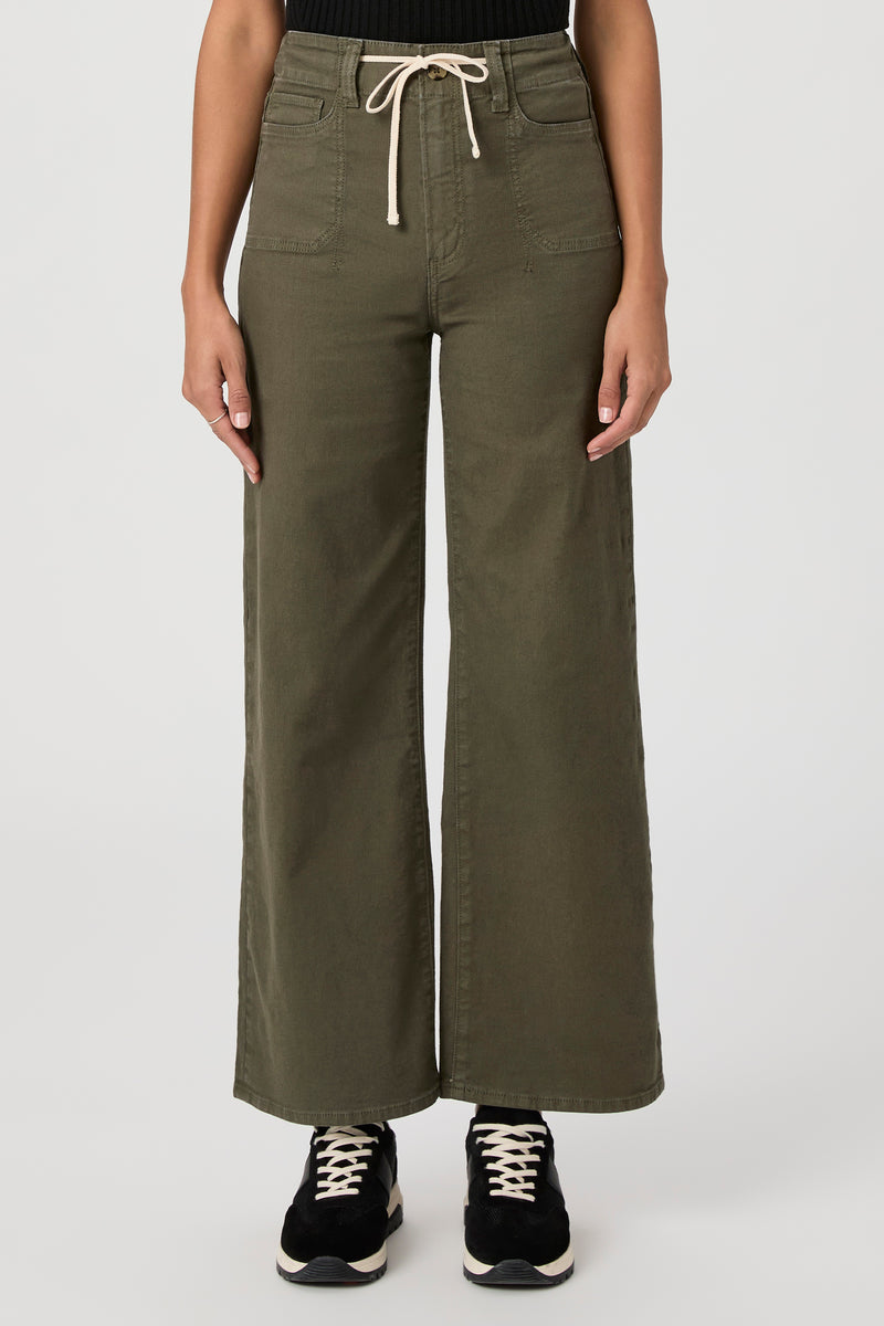 Paige Ari Tie Waistband Jeans - Vintage Forester Green