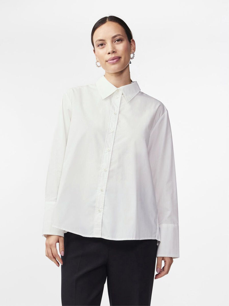 YAS Roya Pleat Shirt - Star White