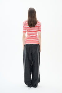 In Wear Dagnal Striped T Shirt - Red/ White