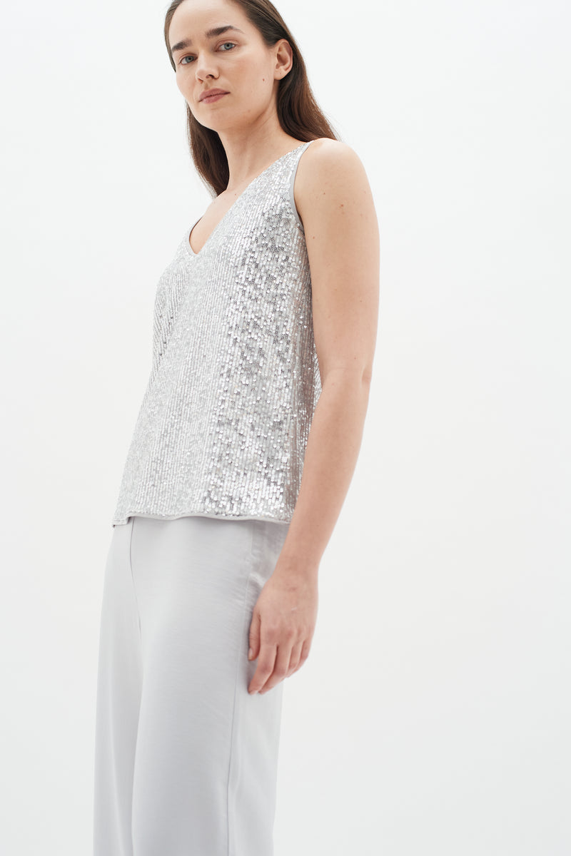 In Wear Barbara Top -Silver