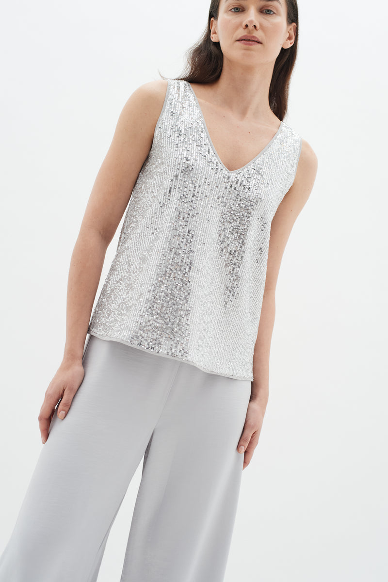 In Wear Barbara Top -Silver