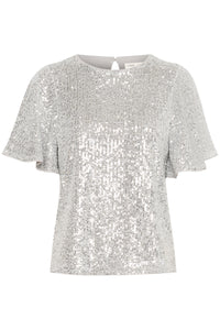 In Wear Barbara Boxy Top - Silver