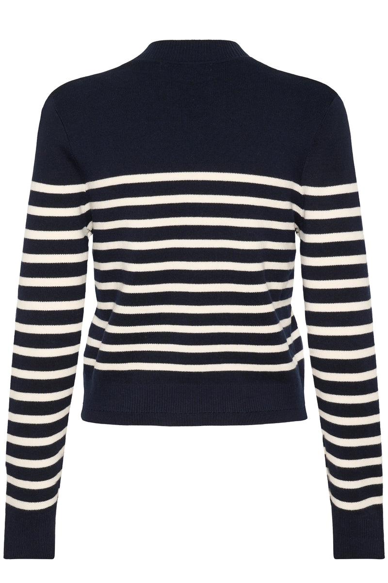 In Wear Wallis Cardigan - Navy Stripe