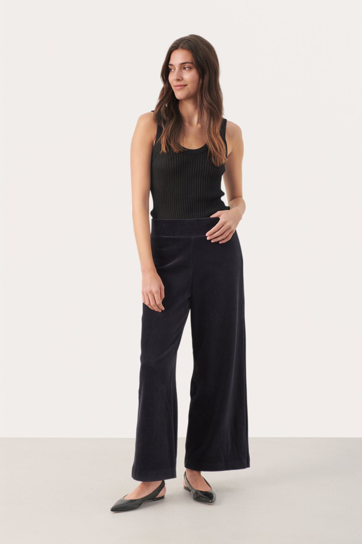 Part Two Illisanna Cord Trousers - Navy