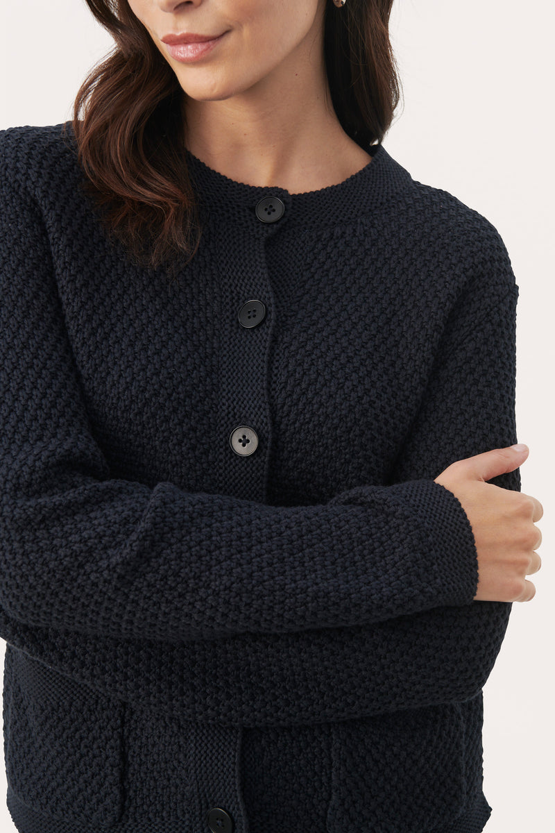 Part Two Elmie Cardigan - Navy