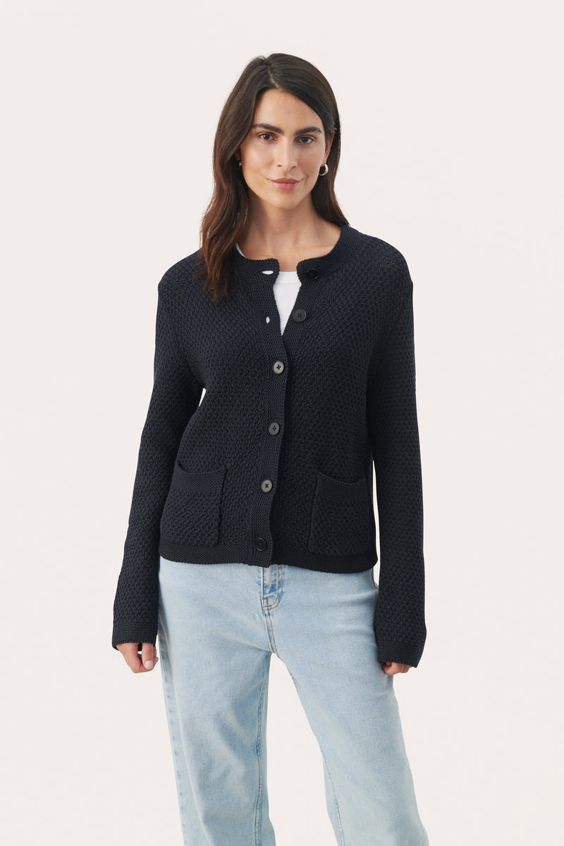 Part Two Elmie Cardigan - Navy