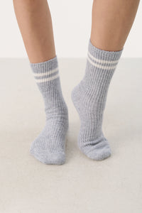 Part Two Dorin Stripe Sock - Grey Stripe