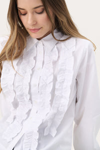 Part Two Pranvera Ruffle Shirt - Bright White