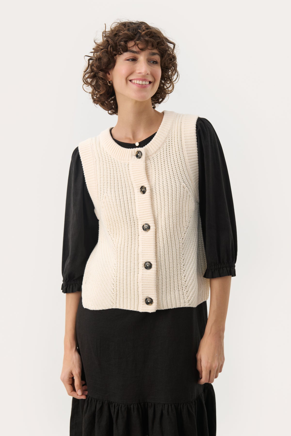 Part Two Noemie Knit Vest - Cream