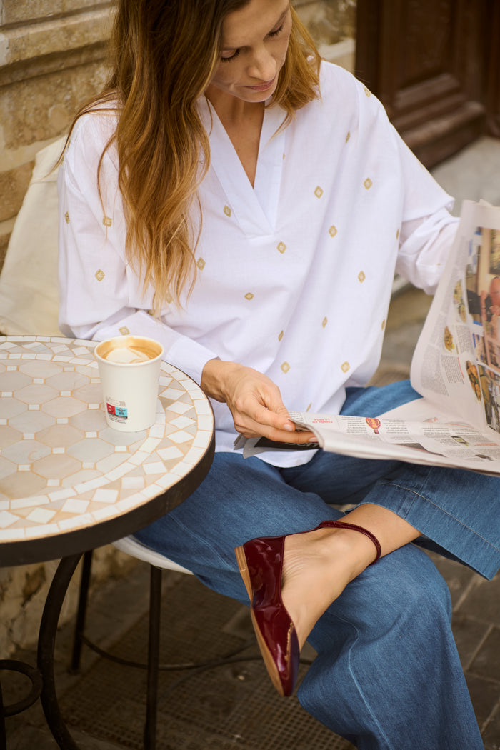 Part Two Natale Cotton Blouse - White