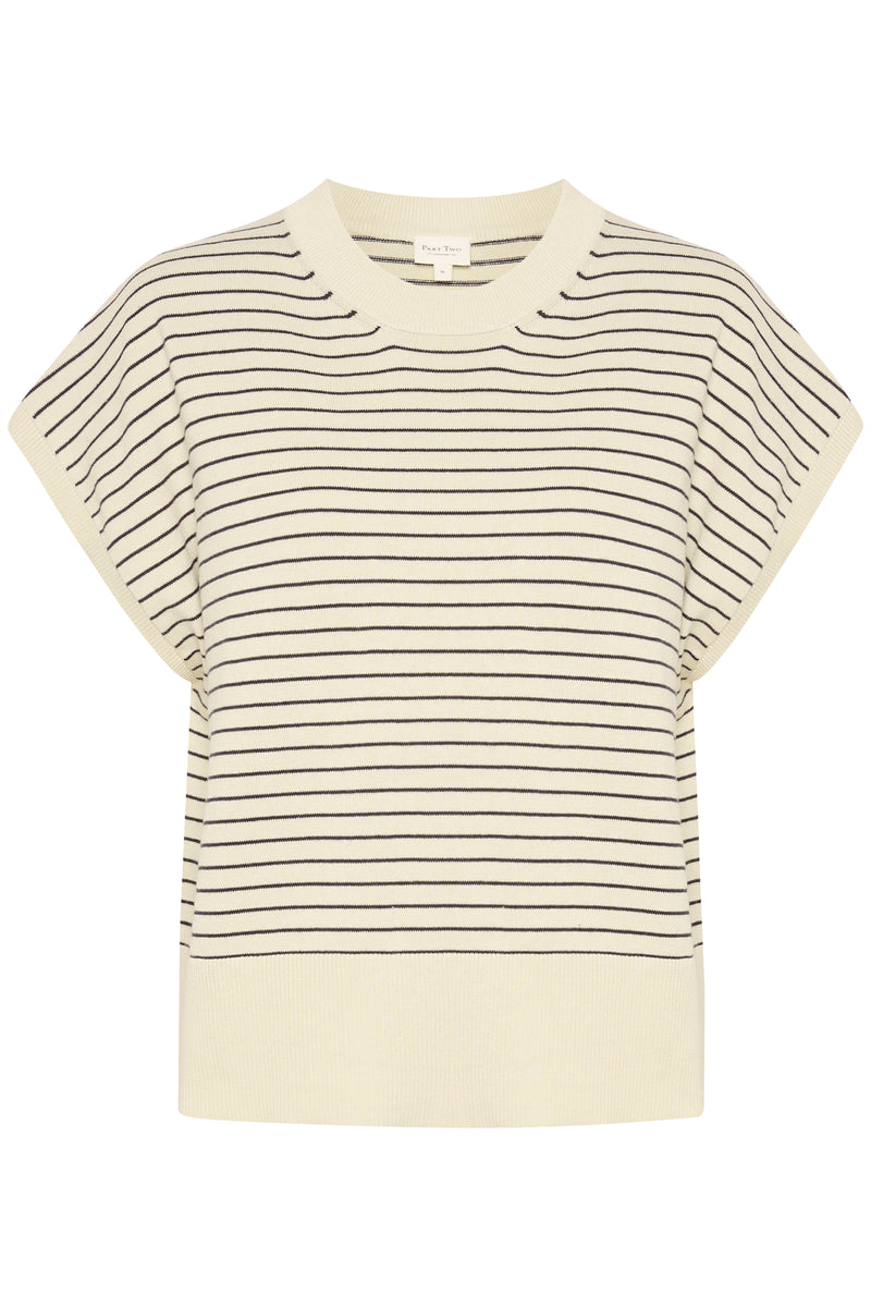 Part Two Nataya Tank Vest - Cream Stripe