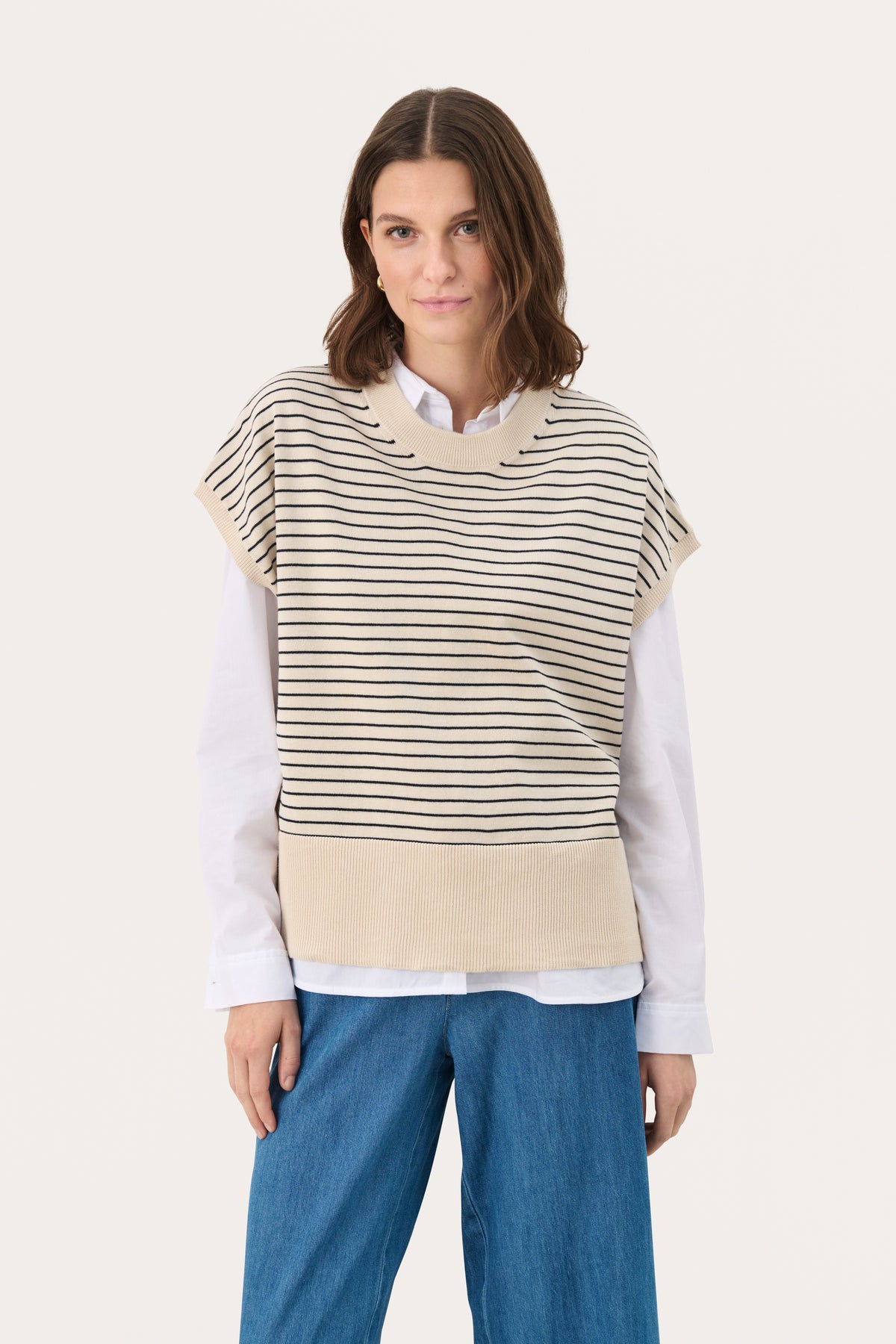 Part Two Nataya Tank Vest - Cream Stripe