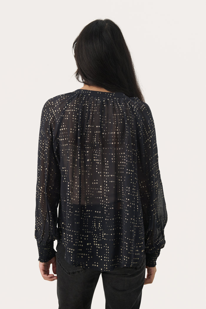 Part Two Tennie Blouse - Navy Gold