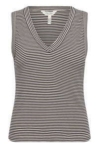 Part Two Nikkia Stripe Vest - Black