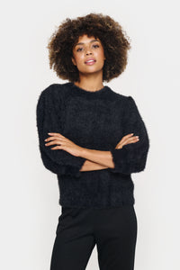 Saint Tropez Banni Fluffy Jumper - Black