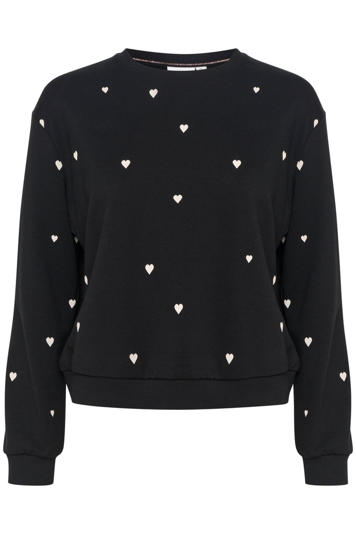 Saint Tropez Dagna Sweatshirt - Black Ice Hearts