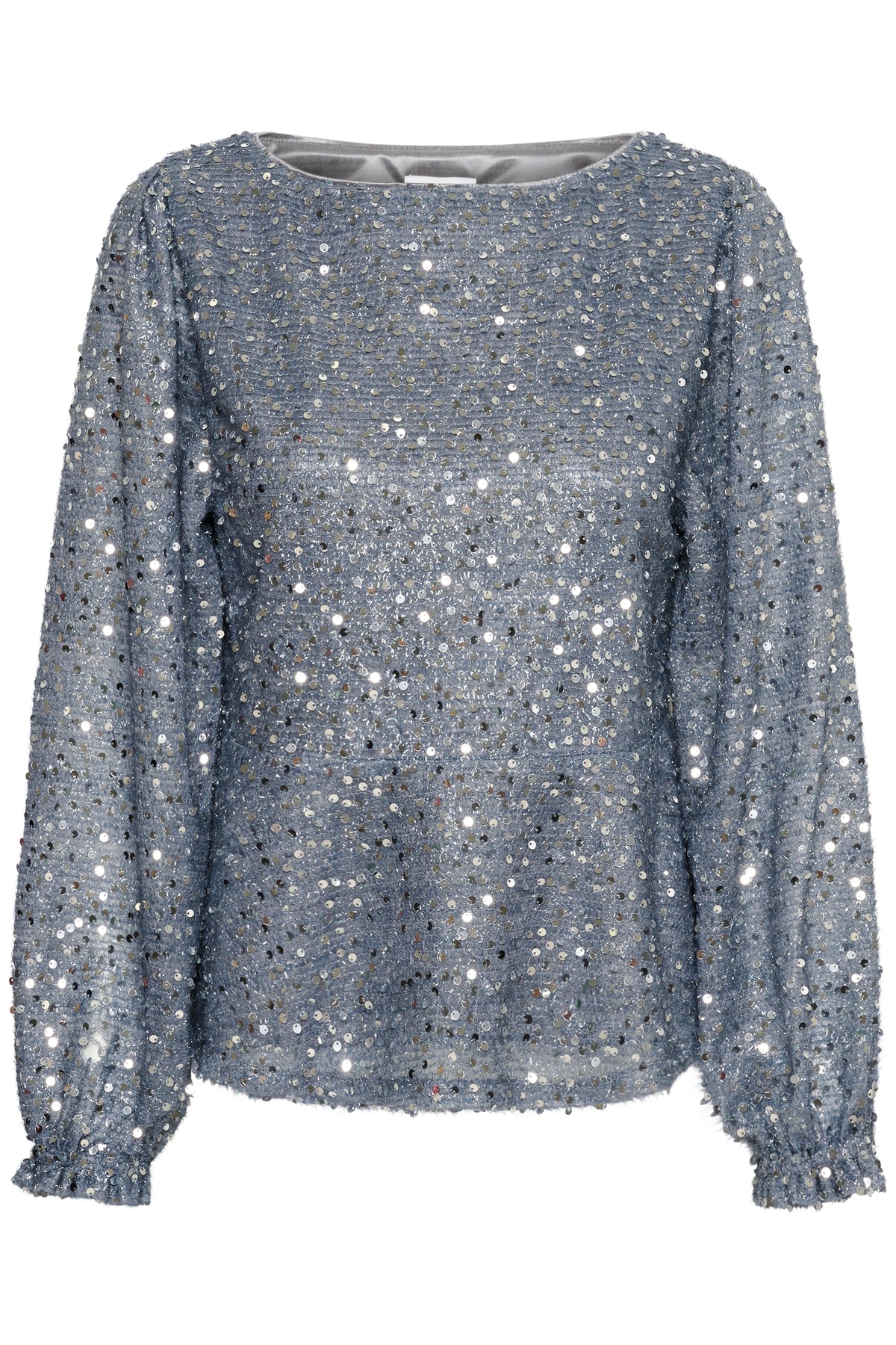 Saint Tropez Hinna Sequin Blouse - Silver