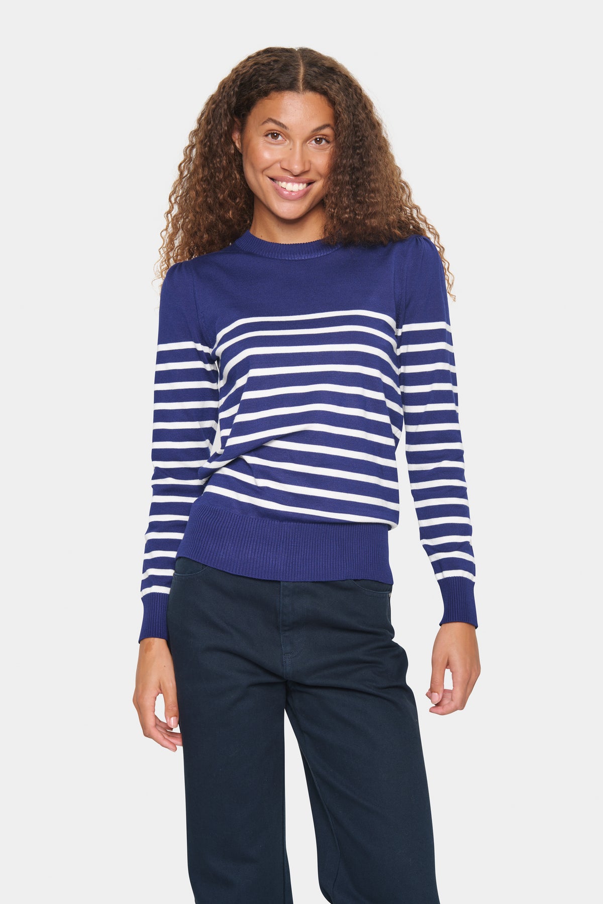 Saint Tropez Mila Striped Jumper - Navy