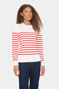 Saint Tropez Mila Striped Jumper - Red