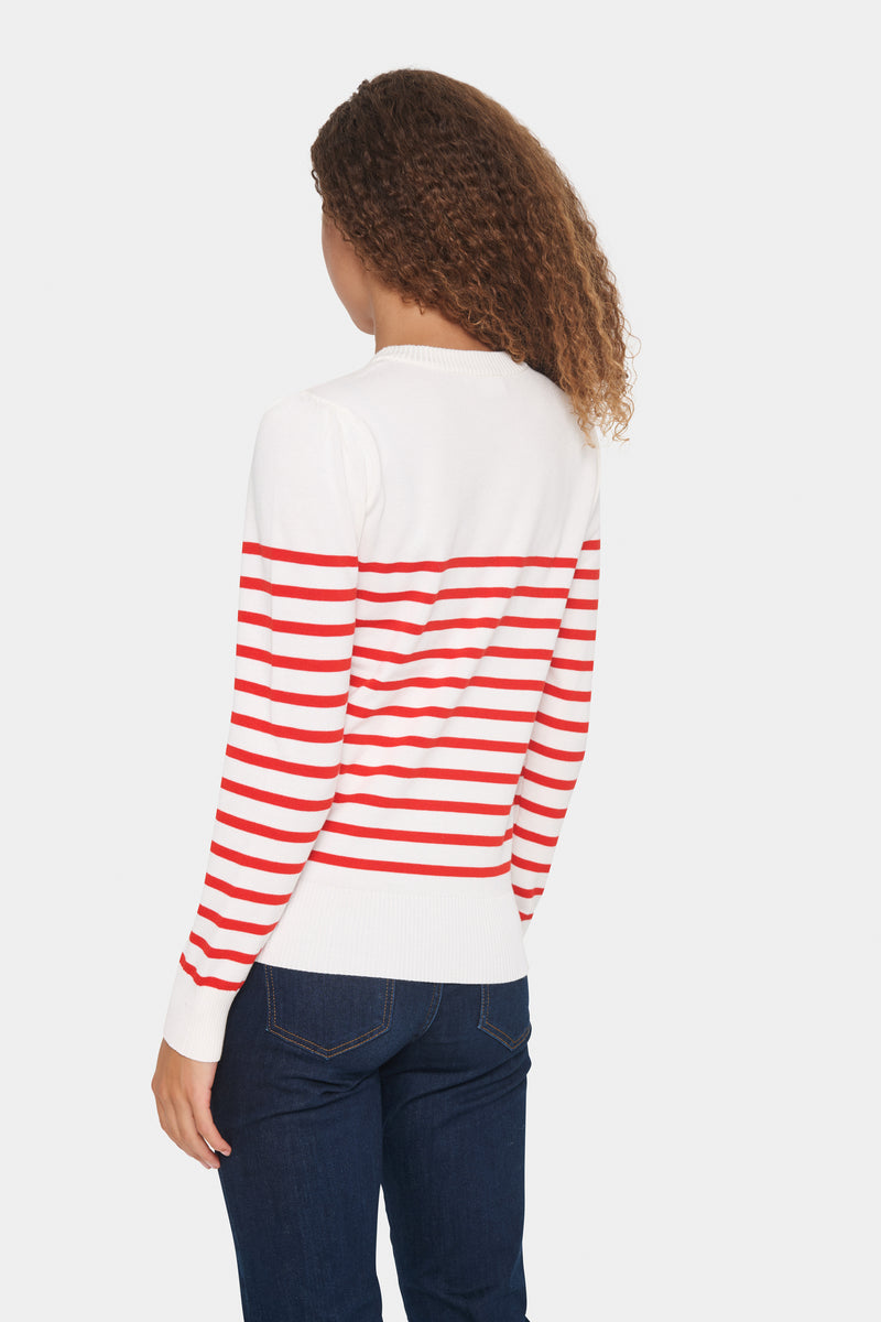 Saint Tropez Mila Striped Jumper - Red