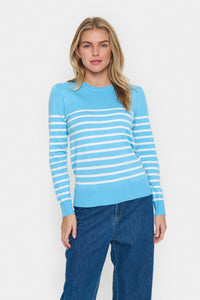 Saint Tropez Mila Stripe Jumper - Blue