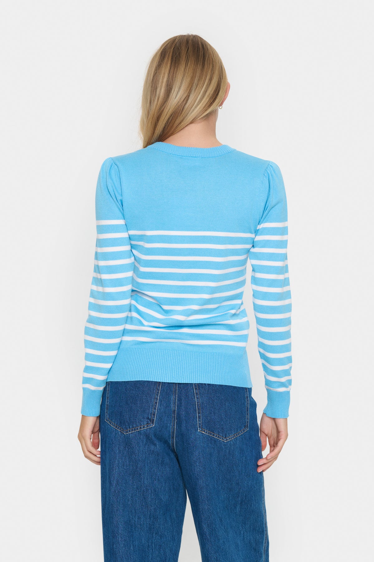 Saint Tropez Mila Stripe Jumper - Blue