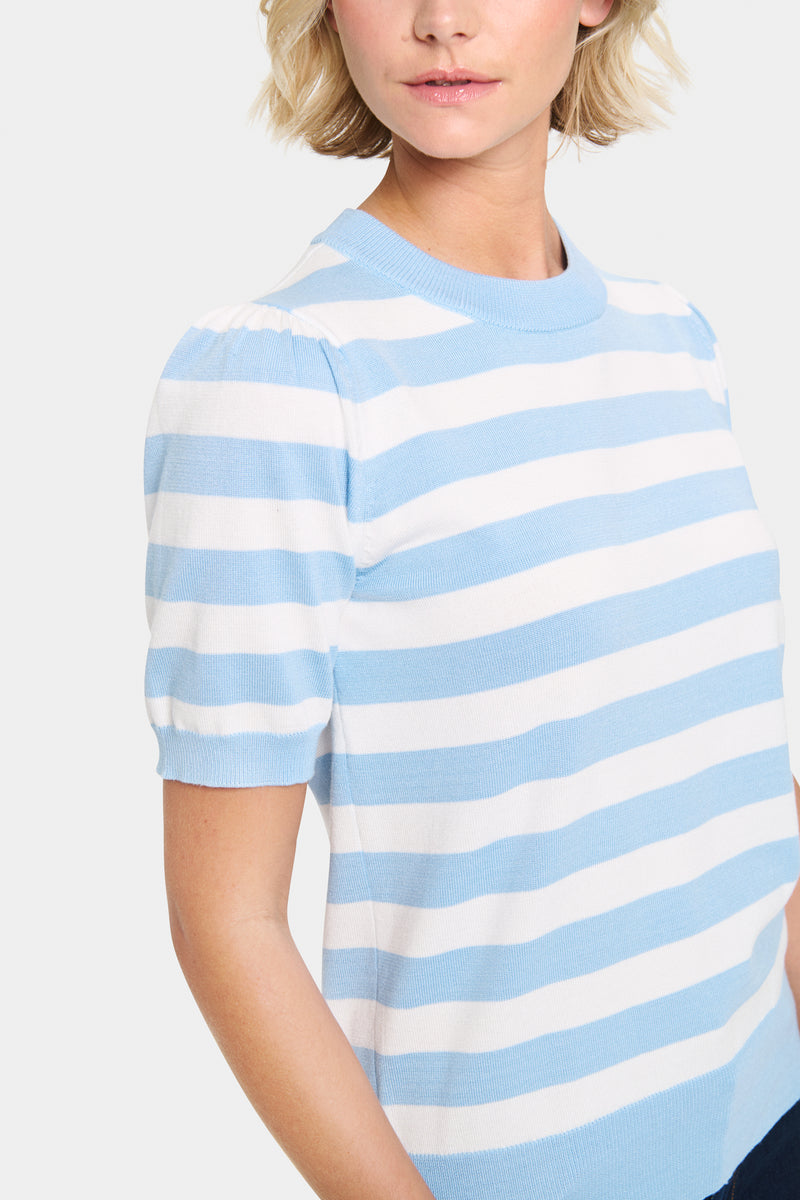 Saint Tropez Stripe Knit Top - Blue