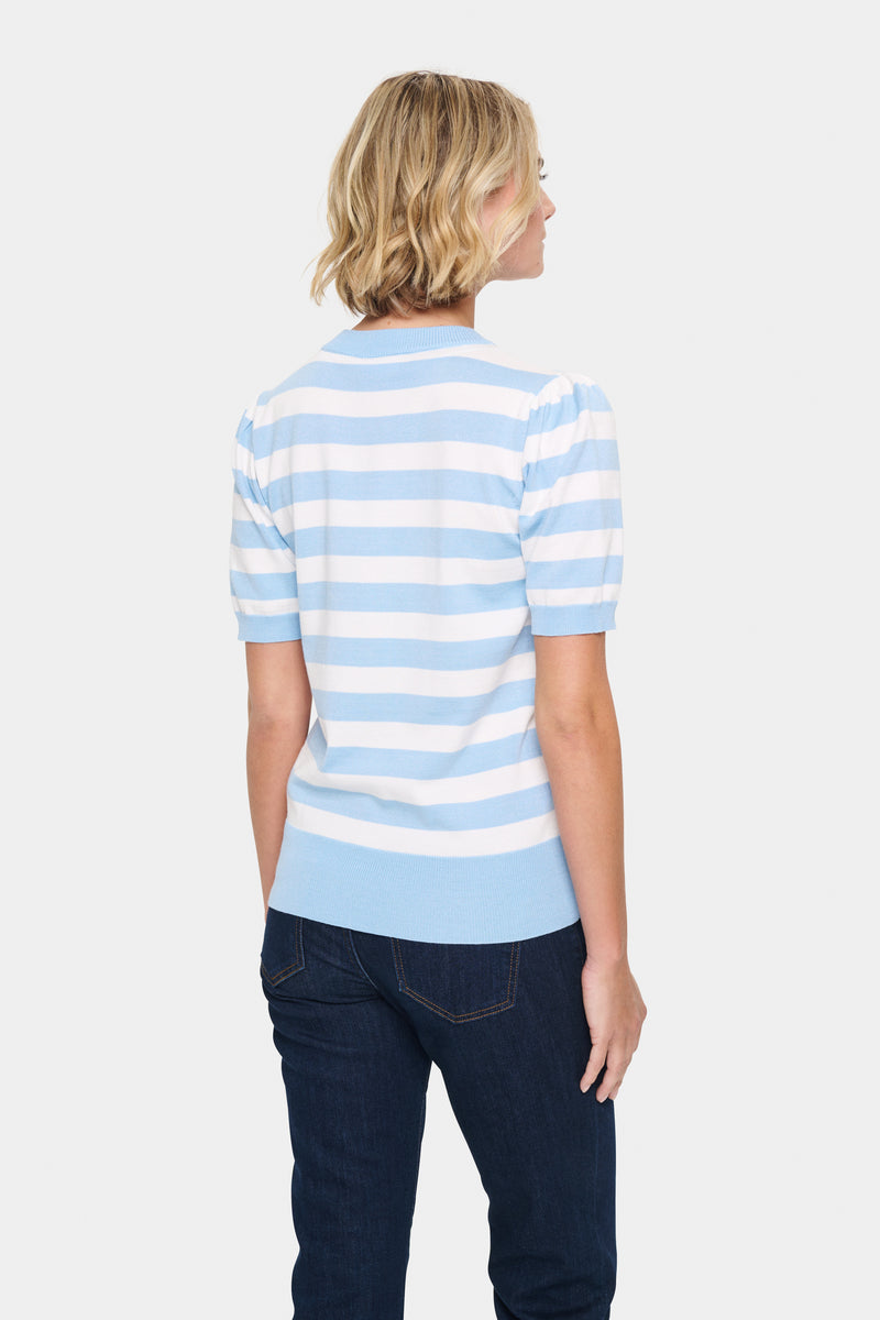 Saint Tropez Stripe Knit Top - Blue