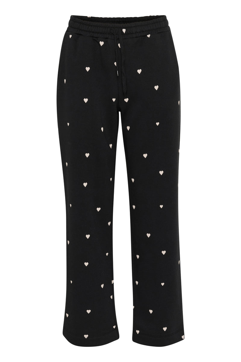 Saint Tropez Dagna Heart Sweatpants - Black Ice