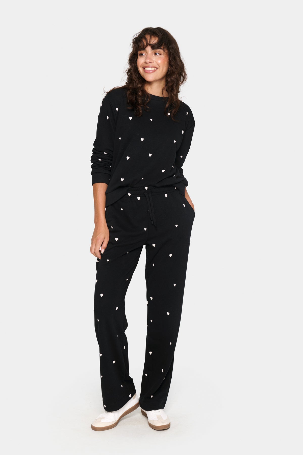 Saint Tropez Dagna Heart Sweatpants - Black Ice