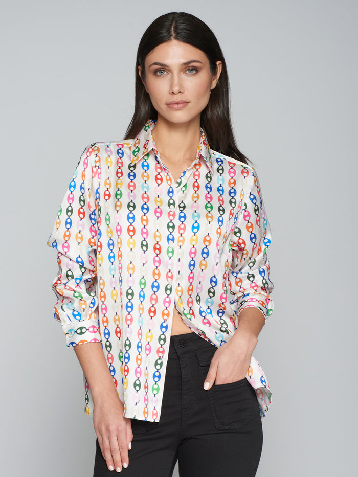 Vilagallo Multi Chain Shirt - White