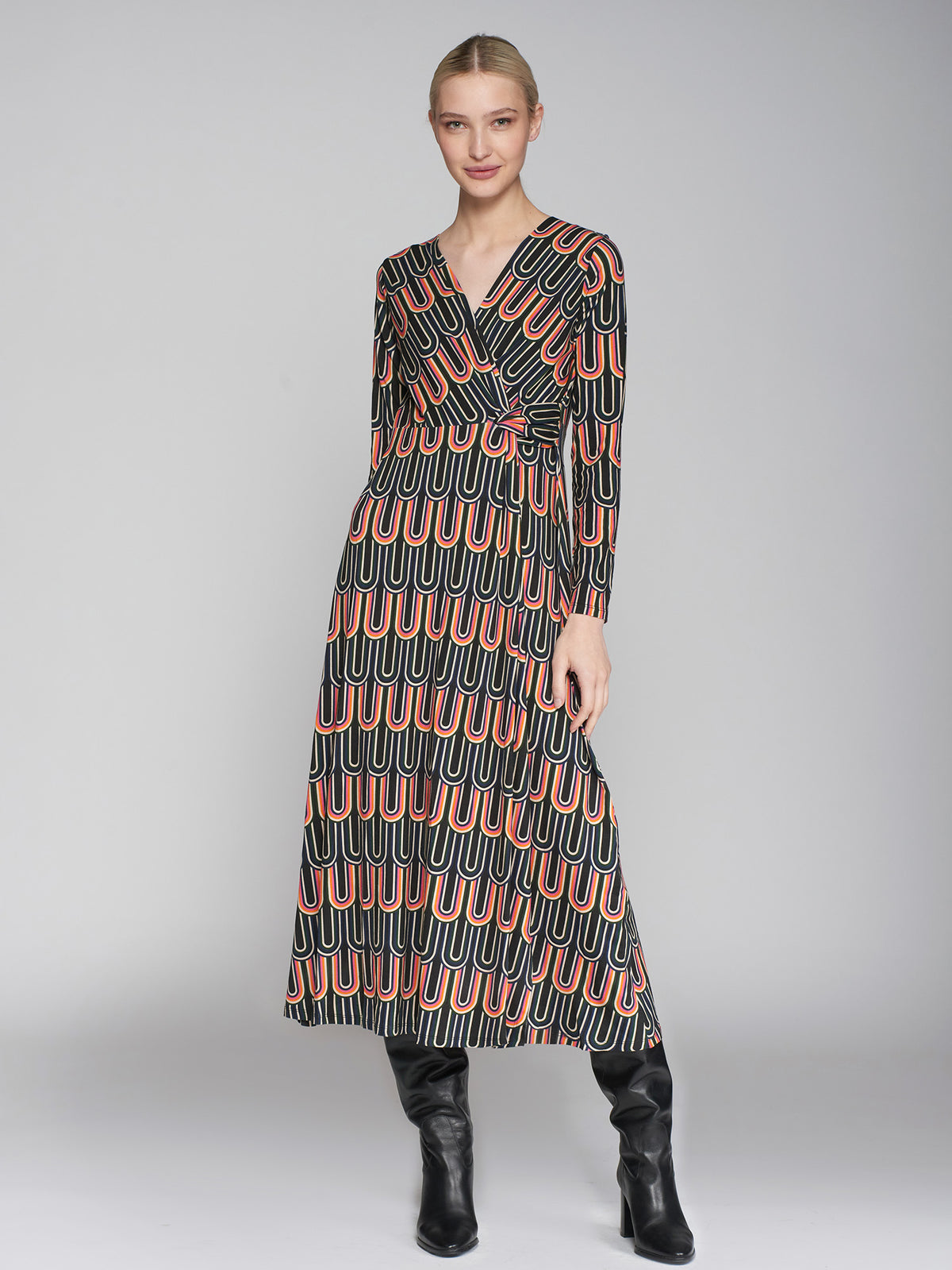 Vilagallo Amelia Dress - Geometric Punto