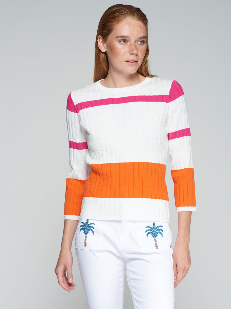 Vilagallo Jersey Colour Block Jumper - Canale