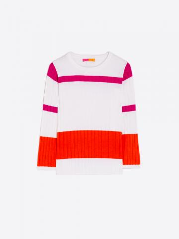 Vilagallo Jersey Colour Block Jumper - Canale