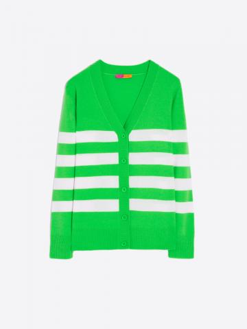 Vilagallo Rayas Striped Cardigan - Verde