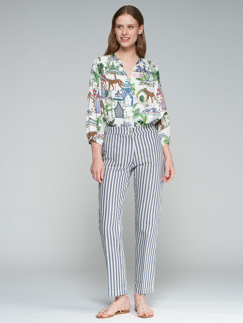 Vilagallo Striped Trousers - Azul