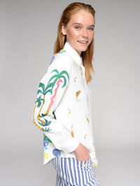 Vilagallo Picina Print Shirt - White