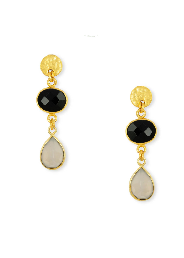 Ashiana Sia Earrings - Black/Grey