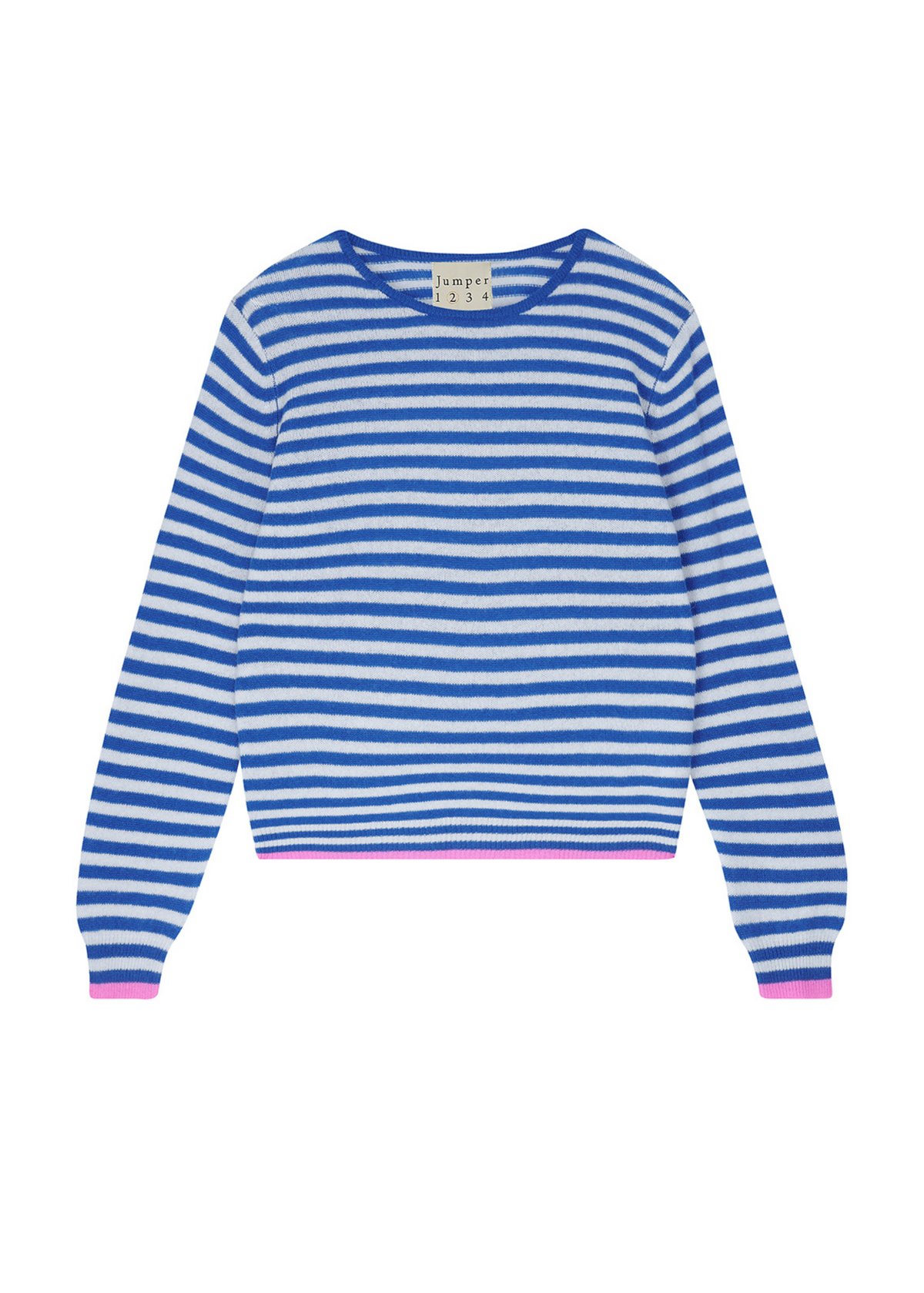 Jumper 1234 Tipped Little Stripe Crew - Blue