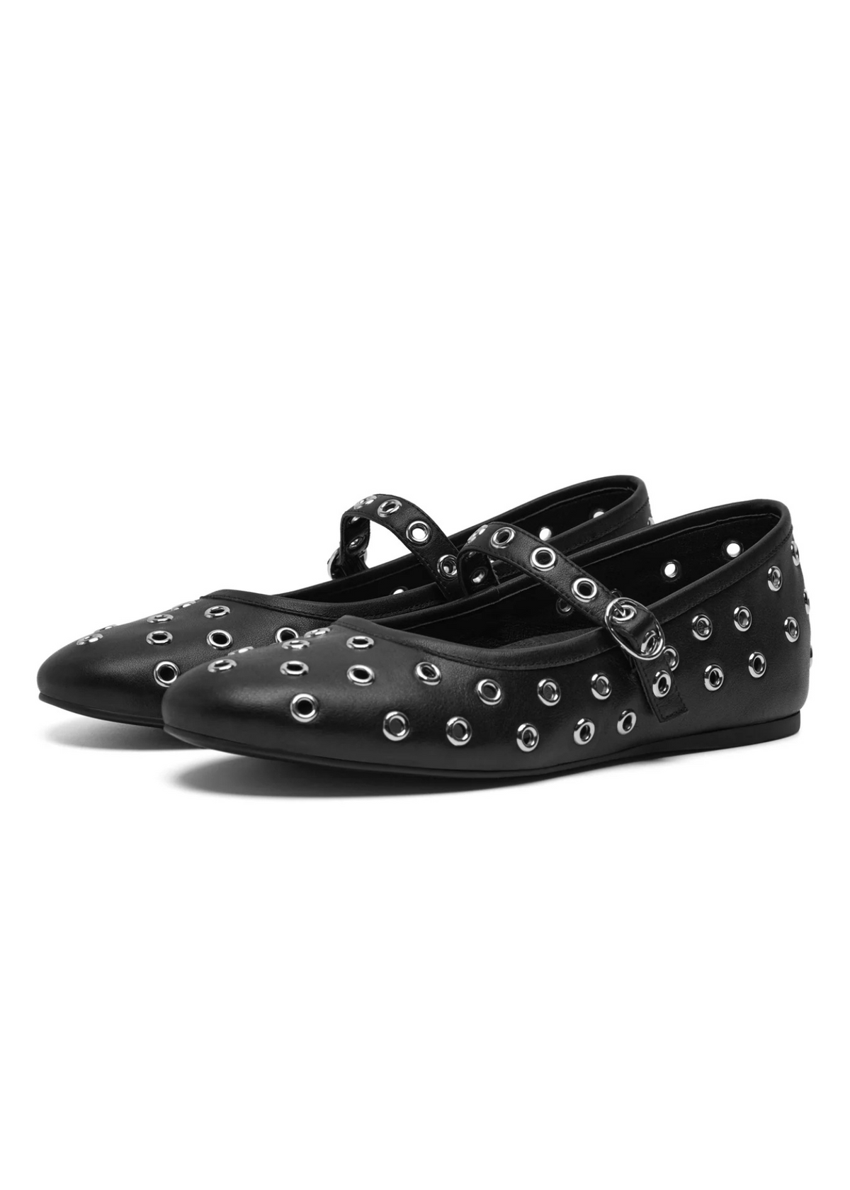 Woden Cristel Eyelet Pump - Black