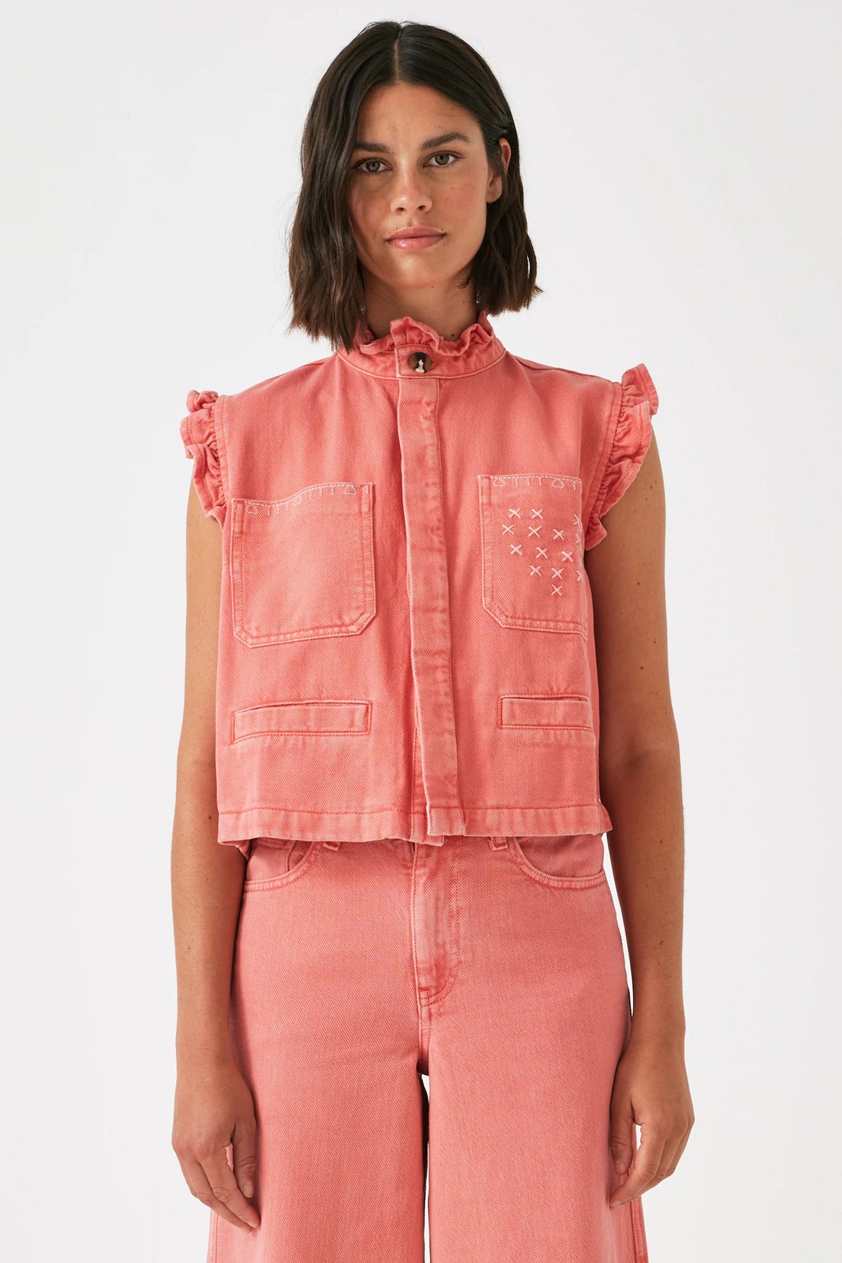 Seventy + Mochi Pablo Waistcoat - Mineral Red