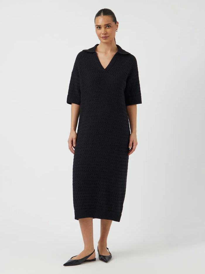 Yas Cibyl Midi Knit Dress - Black