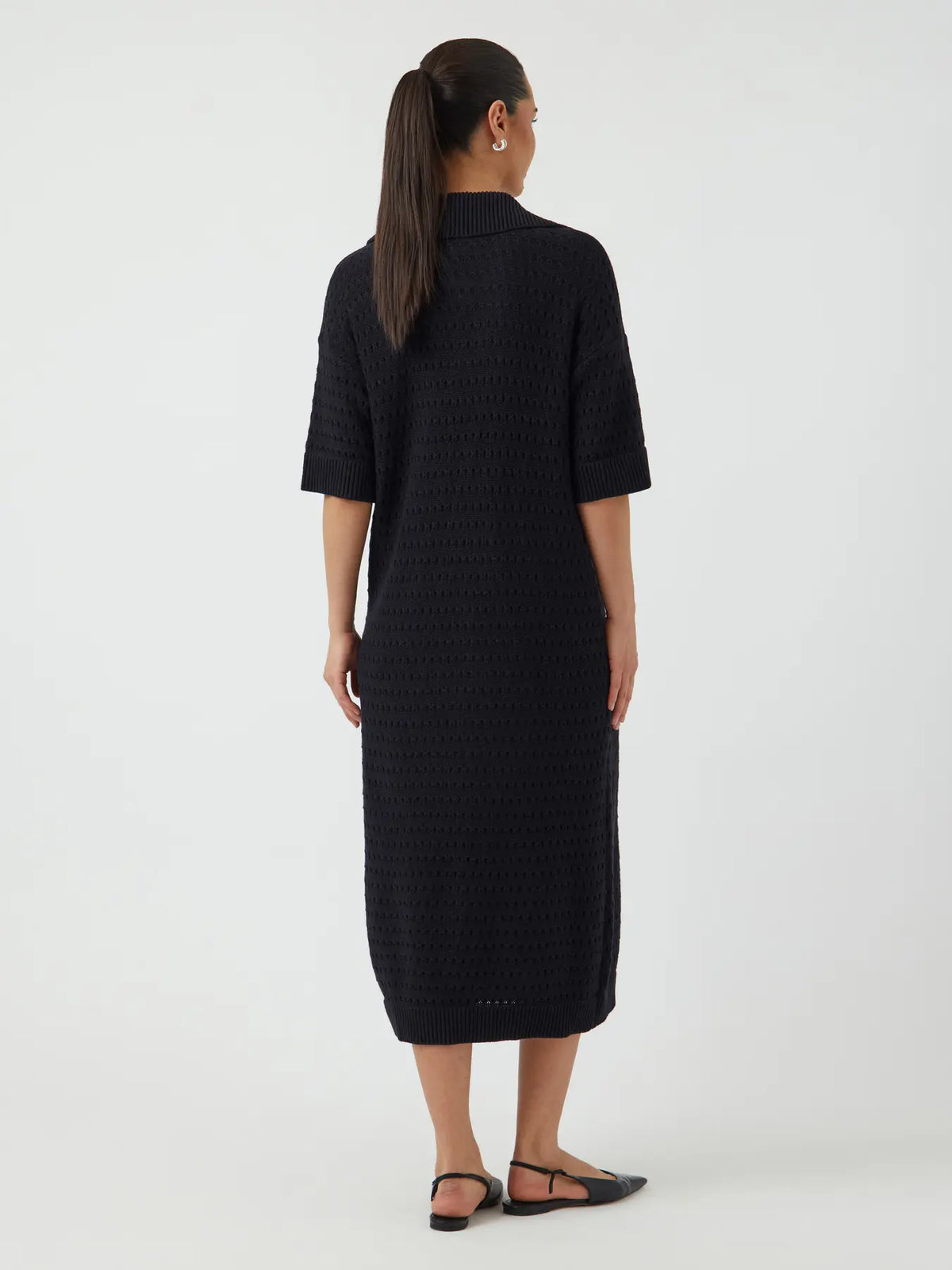 Yas Cibyl Midi Knit Dress - Black