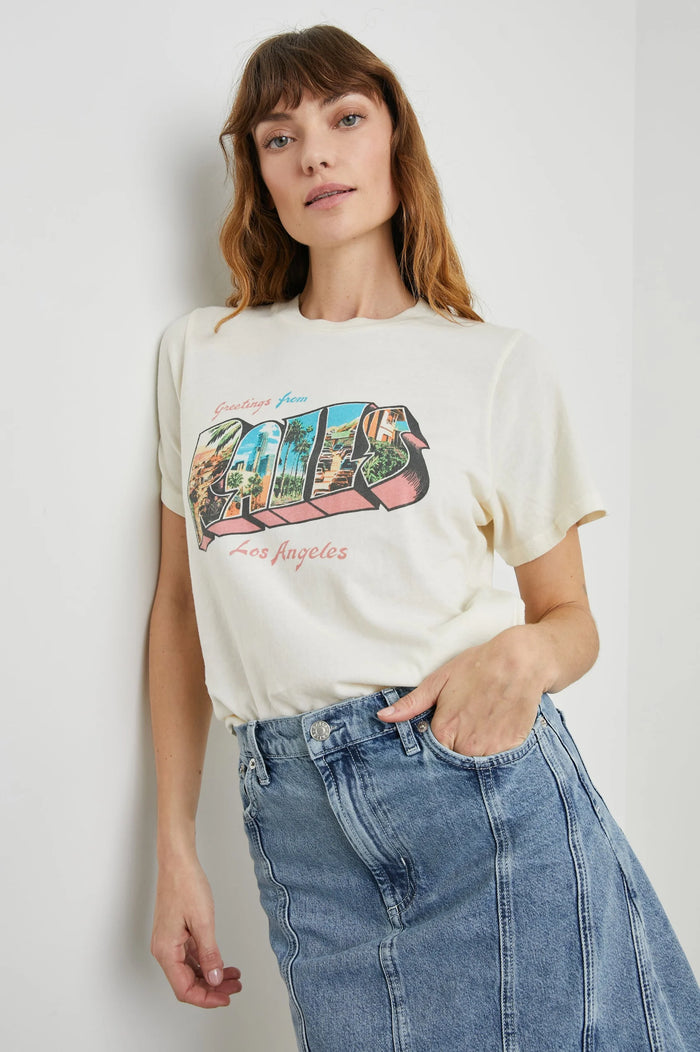 Rails Boyfriend Tee - LA Postcard