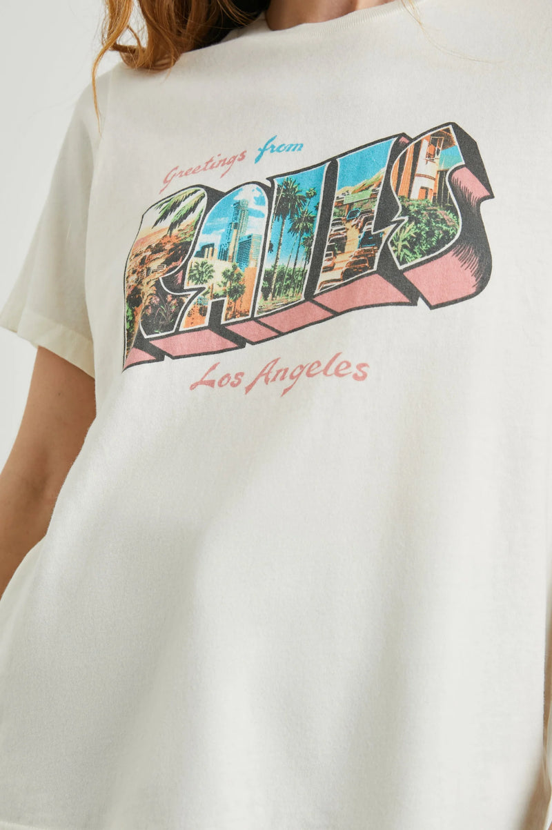 Rails Boyfriend Tee - LA Postcard