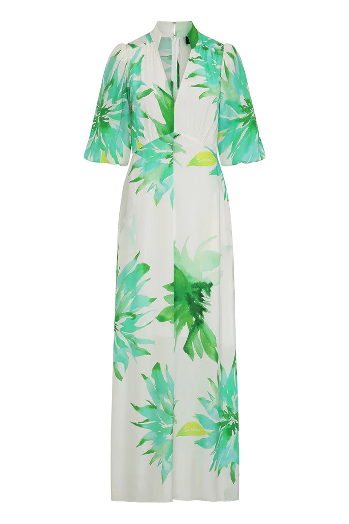 Sirens Elena Maxi Dress - Green Flower